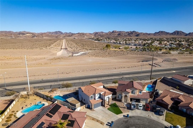 aerial view featuring a mountain view