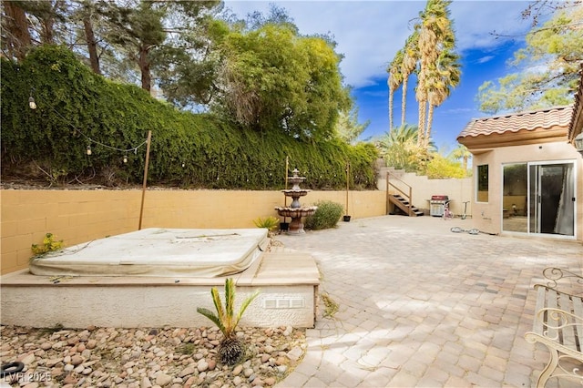 view of patio with fence private yard