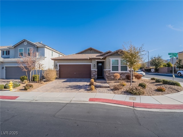 view of front of home featuring a garage