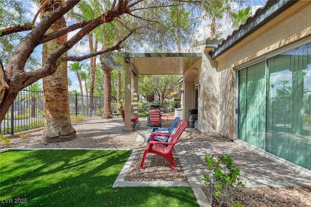 view of patio / terrace with fence