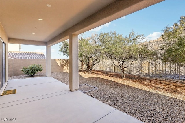 view of patio / terrace with a fenced backyard