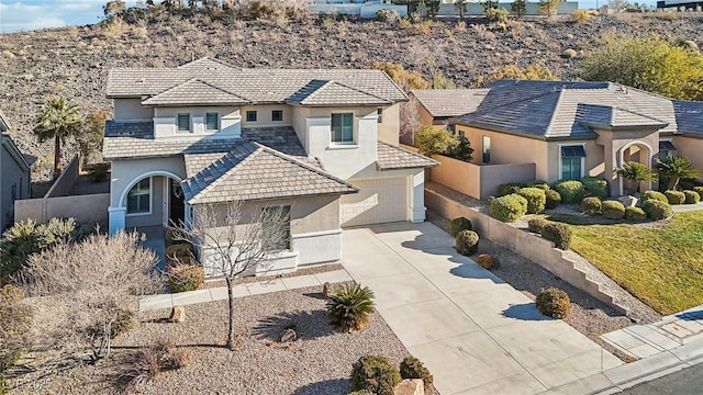 view of front of home featuring a garage