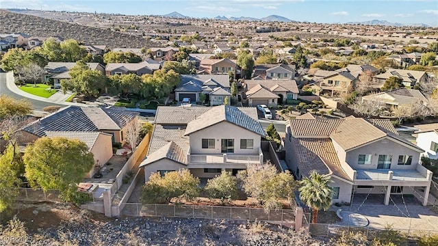 aerial view featuring a mountain view