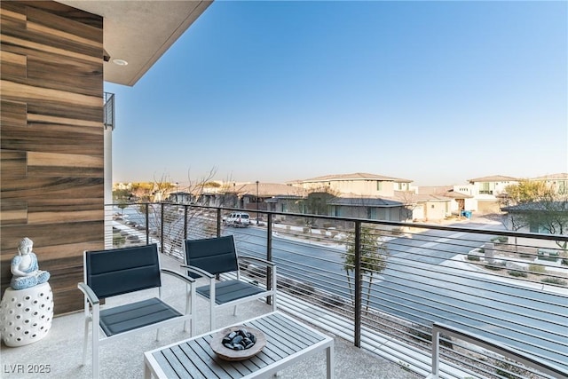 balcony with a residential view