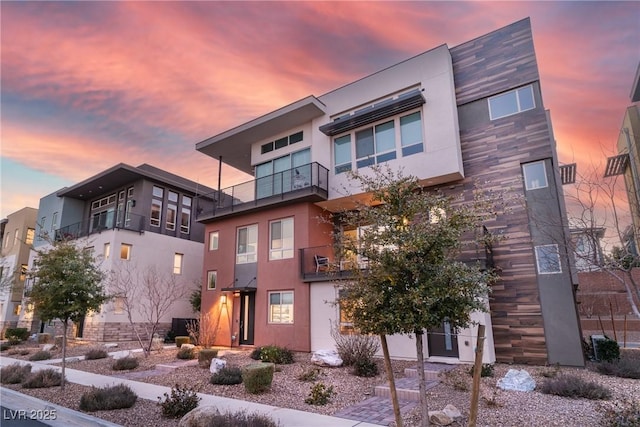 modern home with stucco siding