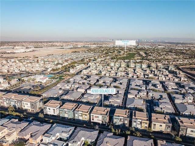 aerial view featuring a residential view