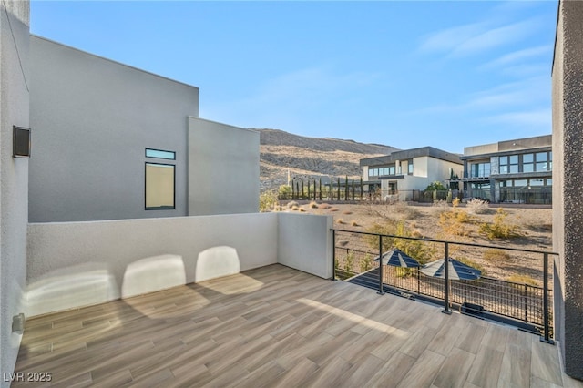 balcony with a mountain view