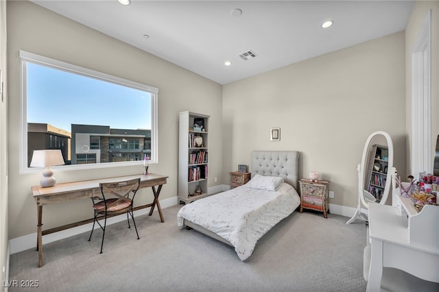 view of carpeted bedroom