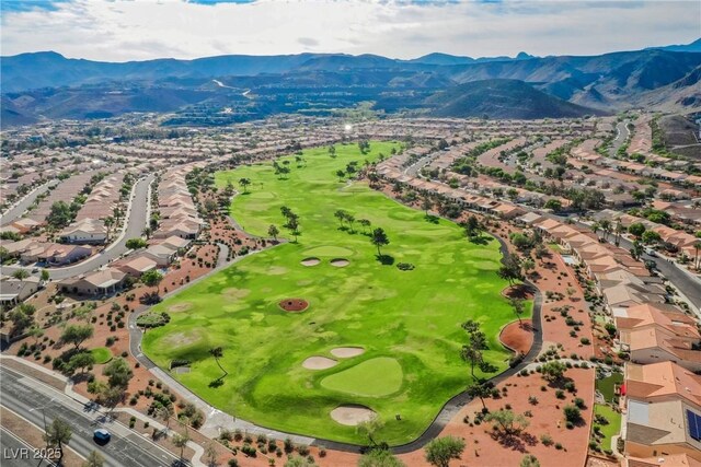 aerial view with a mountain view