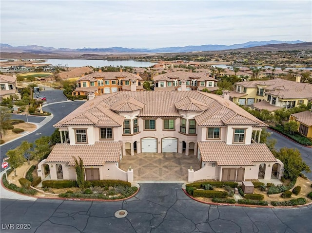 bird's eye view featuring a mountain view