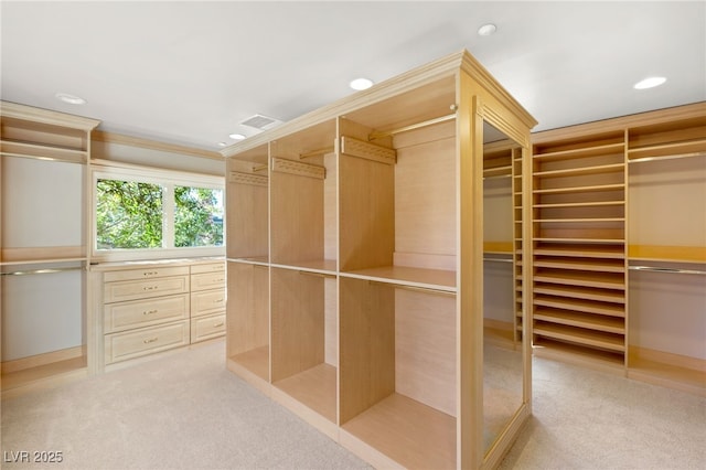 1549 Foothills Village Dr, Henderson, NV 89012 - walk in closet featuring light carpet and visible vents