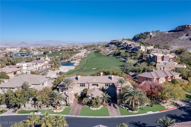 1549 Foothills Village Dr, Henderson, NV 89012 - drone / aerial view with a mountain view, golf course view, and a residential view