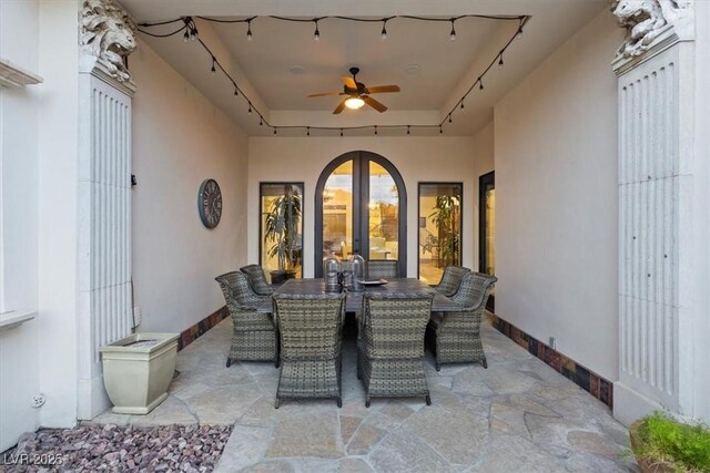22 Rue Grimaldi Way, Henderson, NV 89011 - view of patio with a ceiling fan and outdoor dining space