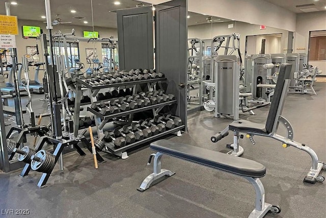 view of workout area