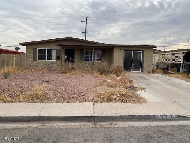 view of ranch-style home