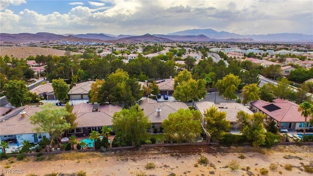 aerial view featuring a mountain view