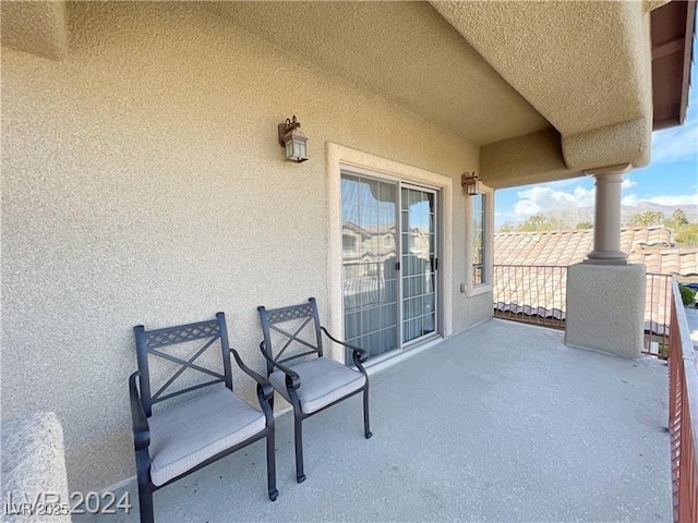 view of patio / terrace featuring a balcony