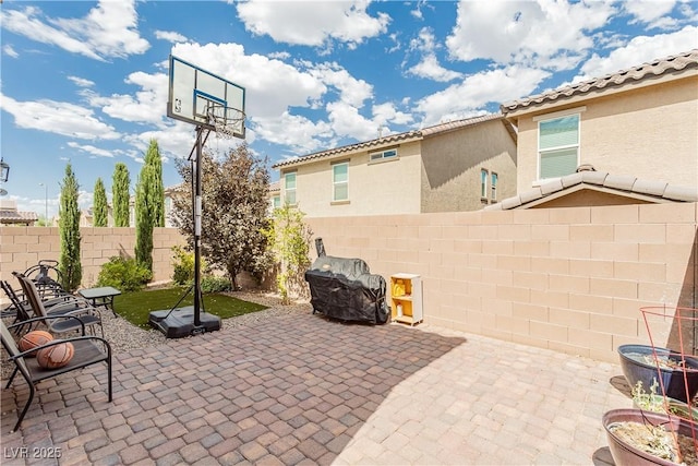 view of patio / terrace featuring a fenced backyard