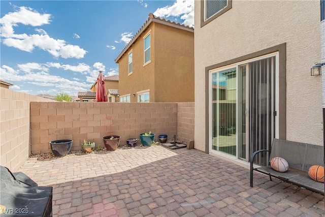 view of patio / terrace with a fenced backyard