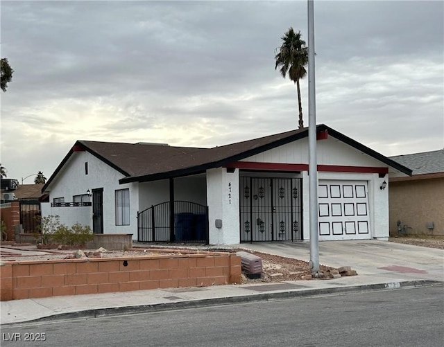 view of front of home featuring a garage