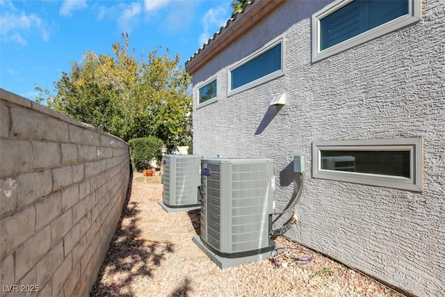 exterior details with central AC unit