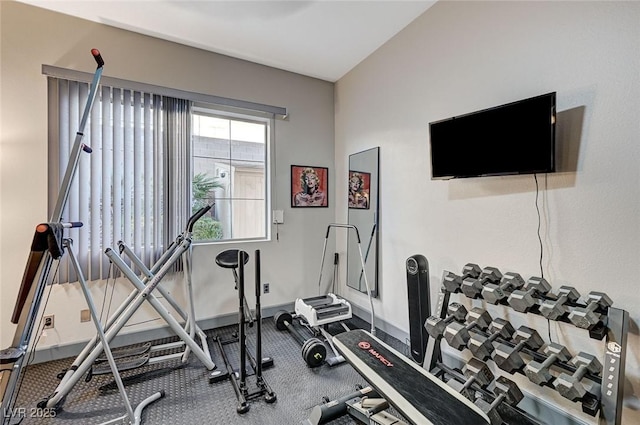 view of workout area