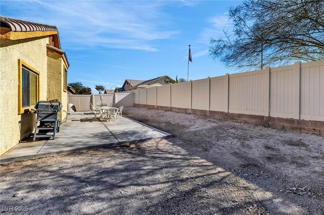 view of yard featuring a patio