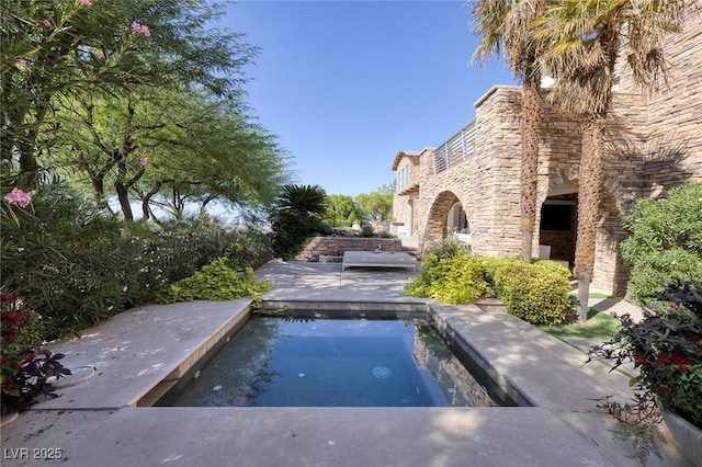 view of swimming pool with a patio and a swimming pool