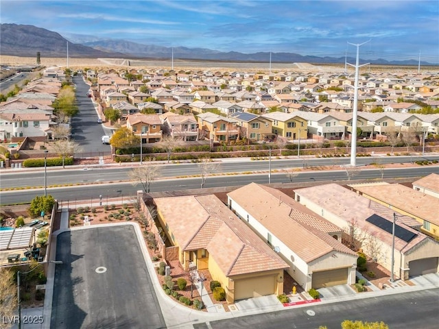 bird's eye view featuring a mountain view