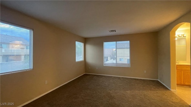 view of carpeted empty room