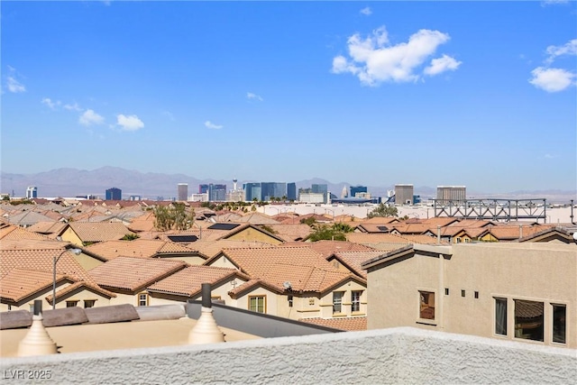 exterior space with a mountain view