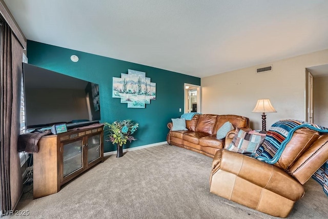 view of carpeted living room