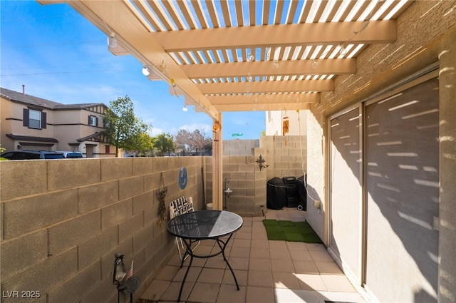 view of patio / terrace with a pergola