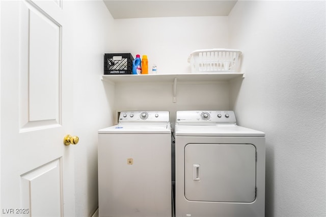 washroom featuring separate washer and dryer