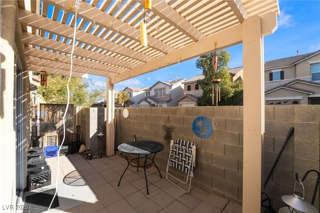 view of patio / terrace with a pergola