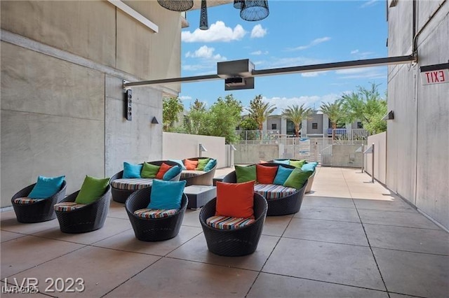 view of patio featuring outdoor lounge area