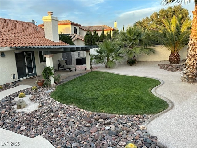 view of yard featuring a patio