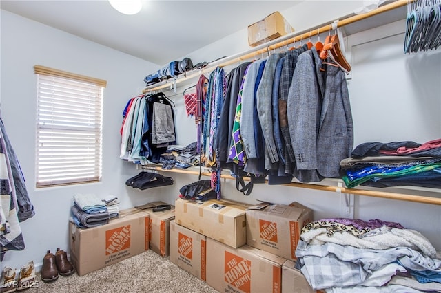 view of walk in closet