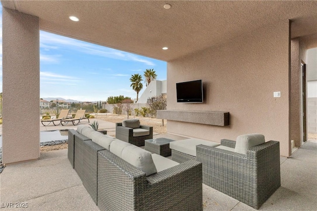 view of patio / terrace with an outdoor hangout area