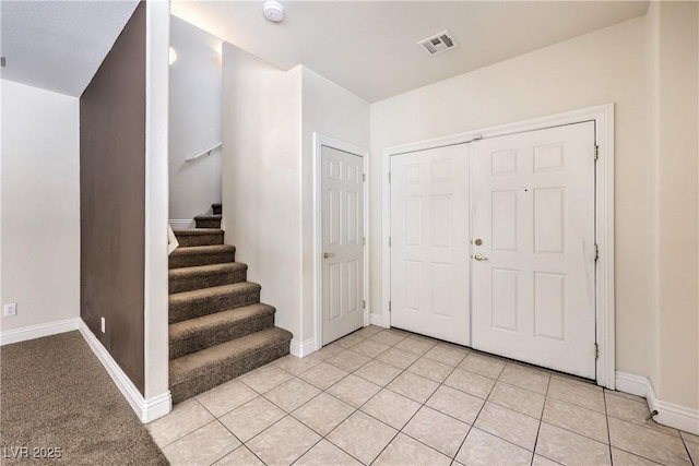 view of tiled foyer