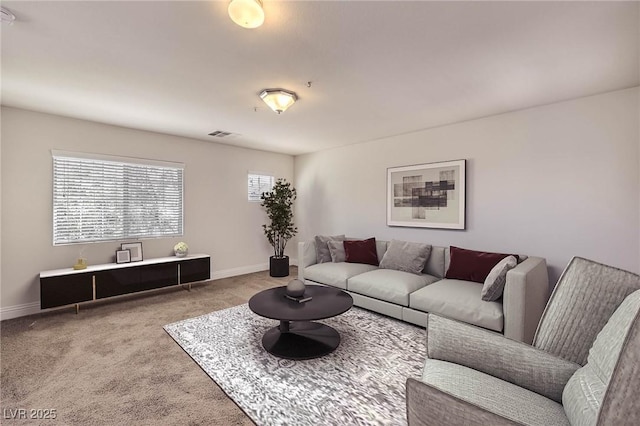 view of carpeted living room