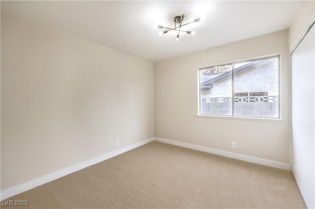 view of carpeted spare room