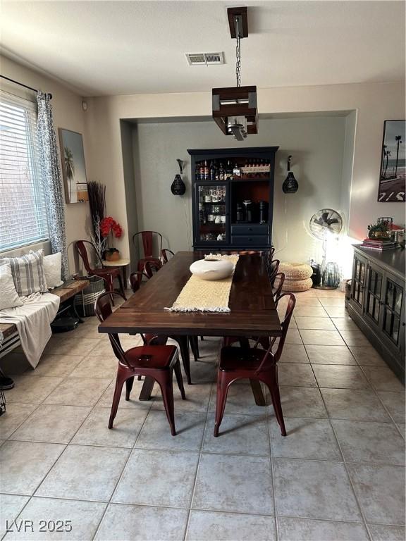 view of tiled dining room