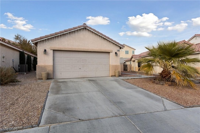 single story home with central AC unit