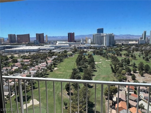 exterior space featuring a mountain view