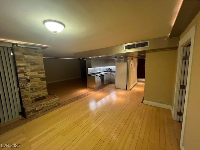 interior space featuring light wood-type flooring