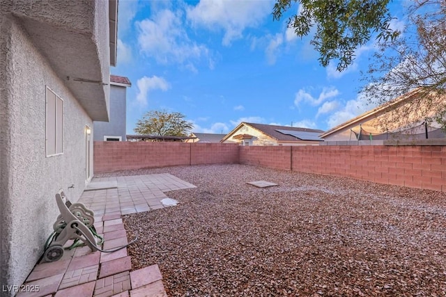 view of yard with a patio area