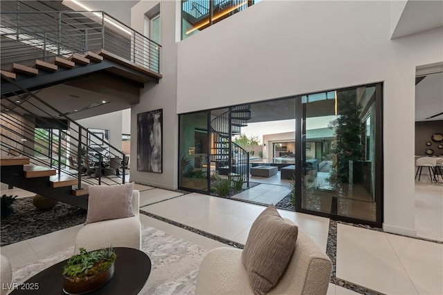 interior space featuring an outdoor living space