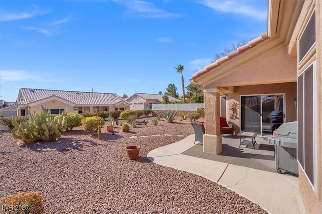 view of yard with a patio area