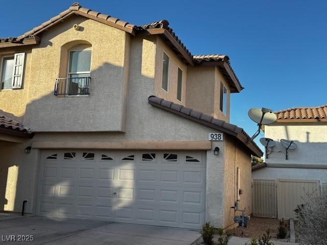 view of home's exterior with a garage